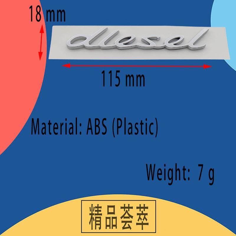 Auto Styling 3D Benzin TURBODIESEL Öl Metall Chrom Zinklegierung Emblem Logo Auto Plakette Karosserie Kofferraum Kotflügel Emblem Autozubehör