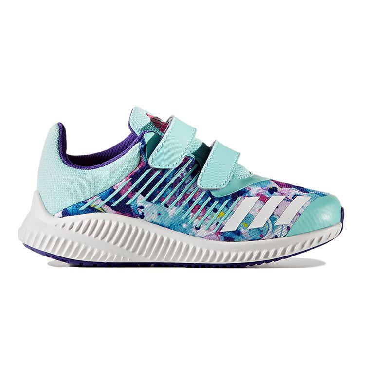 Adidas Fortarun Wide Cf K Velcro Thick Sole Sports Durable Kids Casual Shoes Light Blue Kids Shoes CP9614
