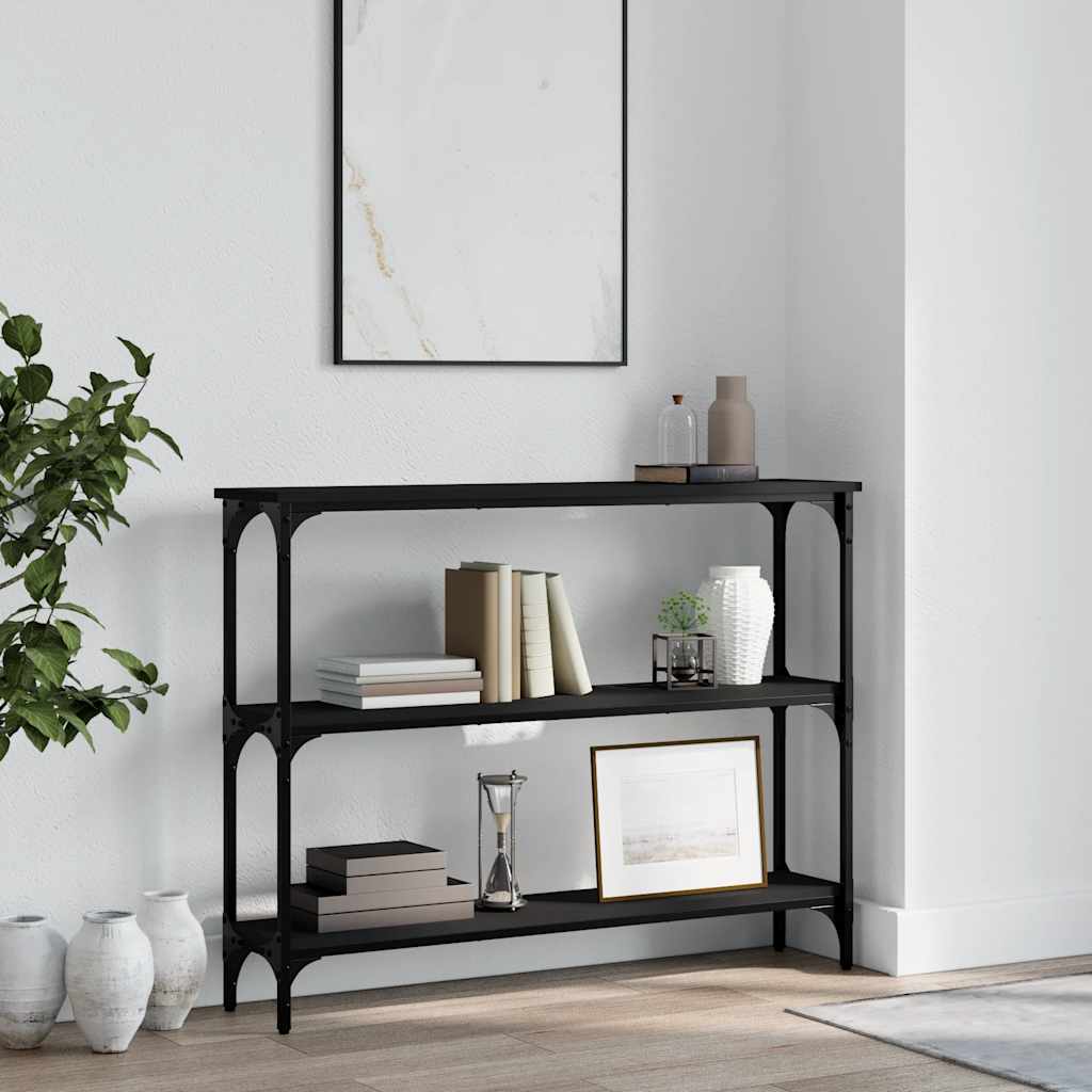 Vidaxl Stolik Konsolowy, Czarny, 100X22,5X75 Cm