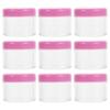 12Pcs Refillable Containers Leak-Proof Small Travel Cream Jars Portable Lightweight Lotion Dispenser for Face