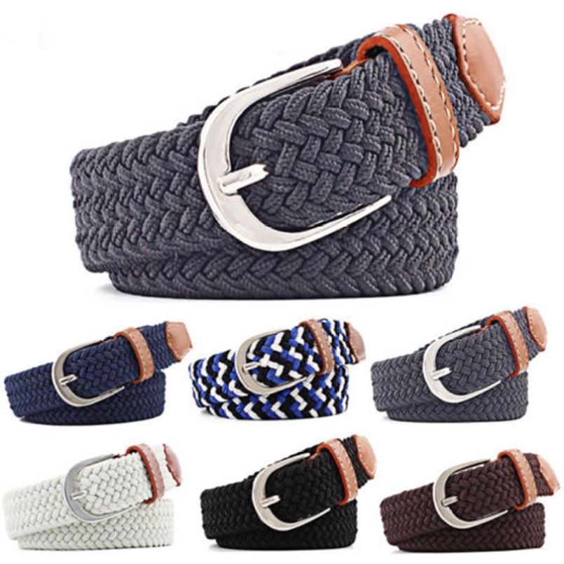 Elastic Stretch Waist Belts For Men Women Casual Stretch Woven Belt Women Waistband Student Jeans