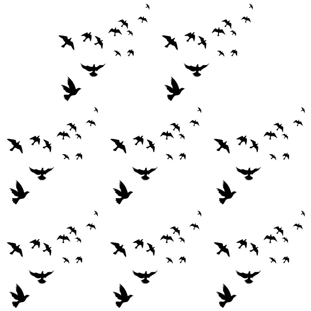 1-10sets Window Alert Bird Stickers Anti-Collision Fly Pigeon Wall Sticker Home Decoration Self-Adhesive Silhouettes Decal Decor