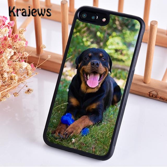 Krajews Cute Dog Puppy Rottweiler Phone Case Cover For iPhone 14 6s 7 8 Plus XR XS 11 12 13 Pro Max Samsung Galaxy S21 S22ultra