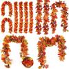 Autumn Artificial Maple Leaf Garland For Wedding Decor And Outdoor Events