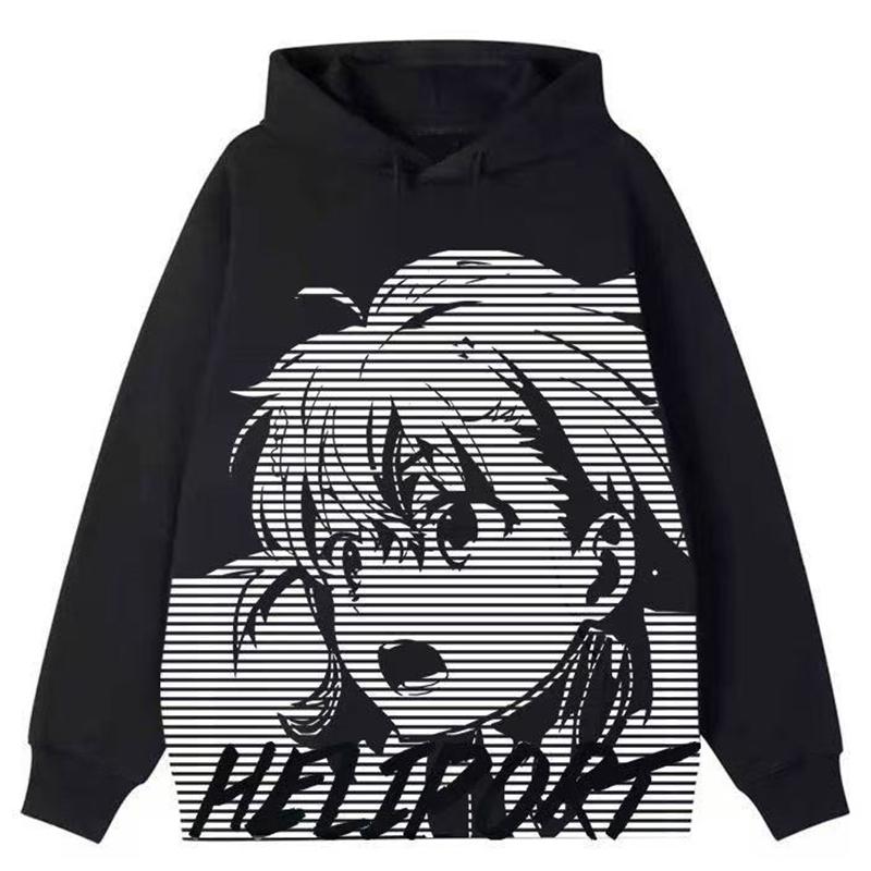 

Японский аниме-мальчик в капюшоне 3XL чёрный