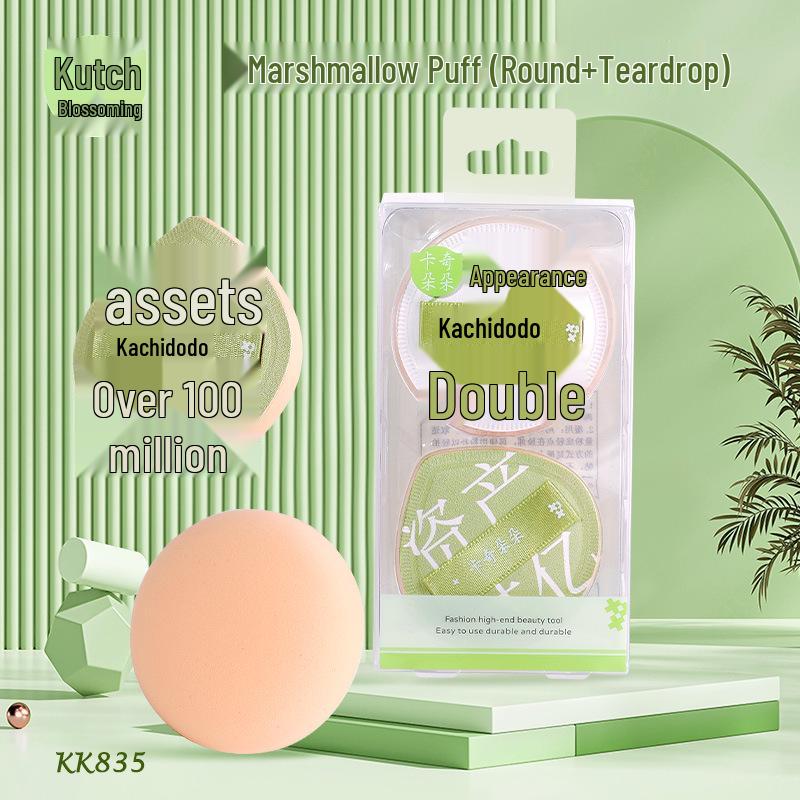 

Kachidodo KK835 Marshmallow Puff Cushion & Liquid Foundation Sponge for Wet/Dry Use