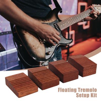 4Pcs Floating Tremolo Set Up Blocks Wood Electric Guitar Tremolo Sliders Floating Tremolo Trem