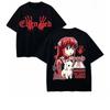 Koszulka Anime Elfen Lied Vintage Sprana Estetyka Y2K Unisex Oversize Krótki Rękaw Letnia Bawełna Retro Streetwear 2026 Gorąca Wyprzedaż