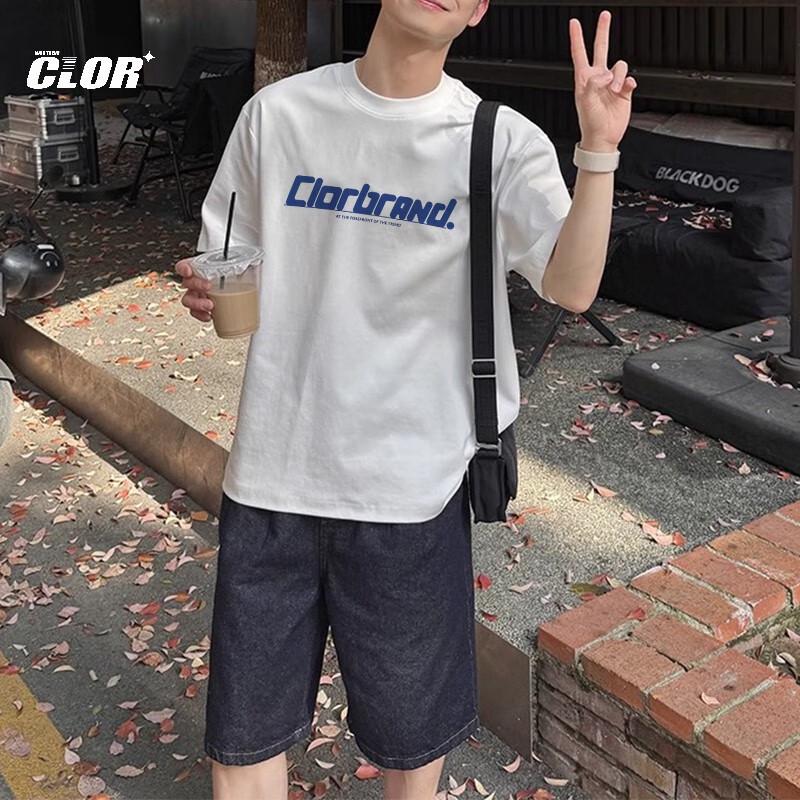 CLORT C007 Unisex Pure Cotton Loose-Fit T-Shirt L