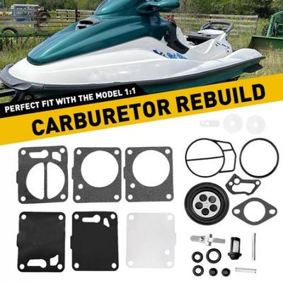 Carb CARBURETOR REBUILD KIT w/Base Gasket For SEA-DOO GS GTS GTI LE SP 1997-2005