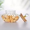 1 pieza Tarro de vidrio con sello, Contenedor de almacenamiento de cocina redondo multiusos, Conservador de alimentos reutilizable con tapa abatible para caramelos, cereales, snacks, pepinillos-Solo lavar a mano