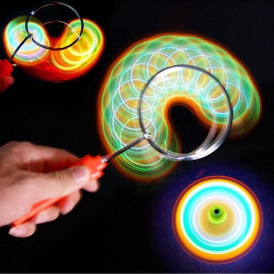 Točící se hračka s držadlem Barevné LED světlo Svoboda otáčení Legrační interaktivní novinka Hračky Magnetické gyroskopické kolo Ruční točna Dětský dárek k narozeninám