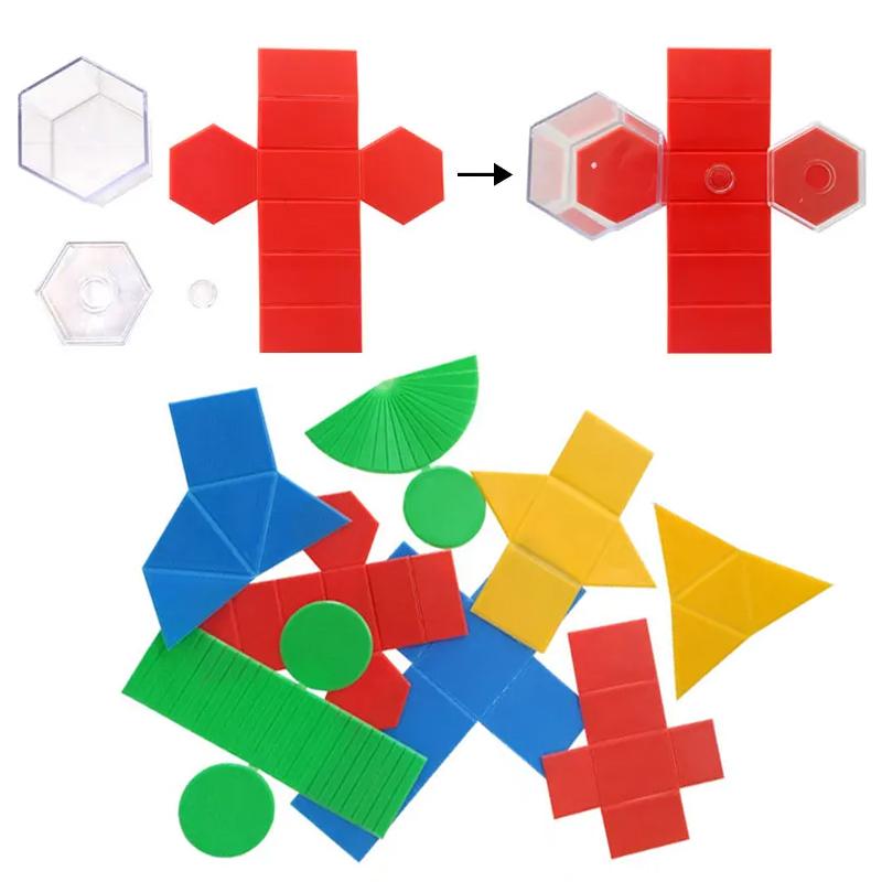 Dzieci 3D Geometryczne Klocki Matematyczne Zabawki Odłączany Kostek Powierzchnia Rozszerz Parafialne Materiały Edukacyjne Sensoryczne Zabawki Edukacyjne