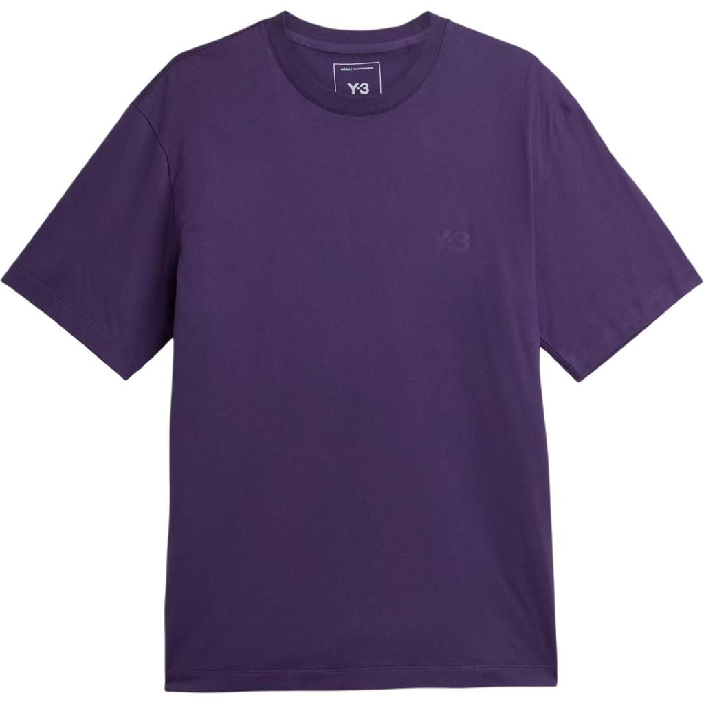 Y-3 Logo Crew Neck Short Sleeve T-Shirt Unisex T-Shirts Purple KA9777