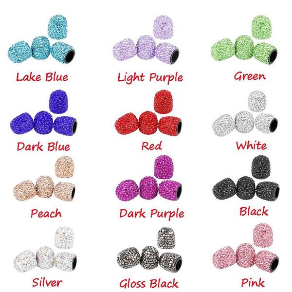 4 Adet Kristal Araba Lastiği Vana Kapakları Elmas Moda Araba Aksesuarları Bling Araba Takıları Bling Otomobil Parçaları