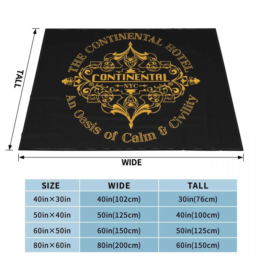 The Continental Hotel Throw Blanket Vintage Blanket Heavy Blanket throw blanket for sofa Beach Blanket