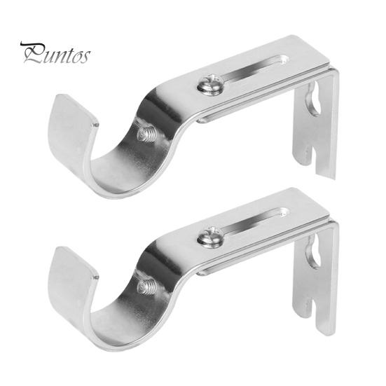 

1 комплект, универсальный сверхмощный карниз из кованого железа, крючок для оконных штор, стойка для крепления стойки с винтами для домашнего использования серебряный