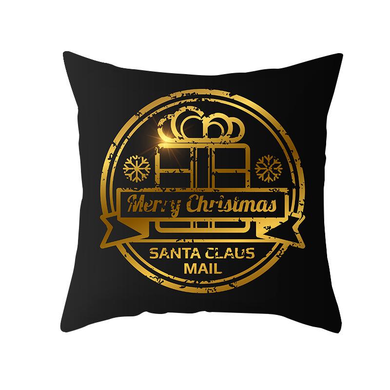 Nordische Weihnachtskissenbezug Schwarz Gold Serie Pfirsichhaut Kissenbezug Büro Sofa Kissenbezug Zuhause