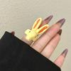 Macaron Color Rabbit Drip Oil Ring Minority Design Chunky Enamel Ring Exaggerated Ring  Friend