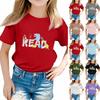 T-shirt per Bambino e Bambina Top per Bambini T-shirt a Maniche Corte Stampata per Bambine