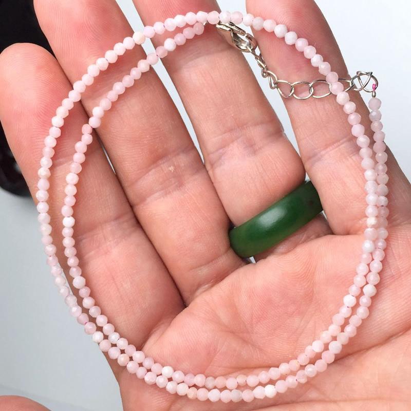 2-3mm Naturstein Perlenkette Handgemacht Mini Turmal Lapislazuli Kristall Energie Heilung Damen Armband für Frauen Schmuck Geschenk