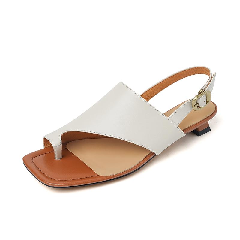 

Fashion 2025 New Woman Genuine Leather Summer Sandals Kitten High Heels Party Prom Shoes Sandals Fashion Pumps Heels Shoes for Women 34 белый