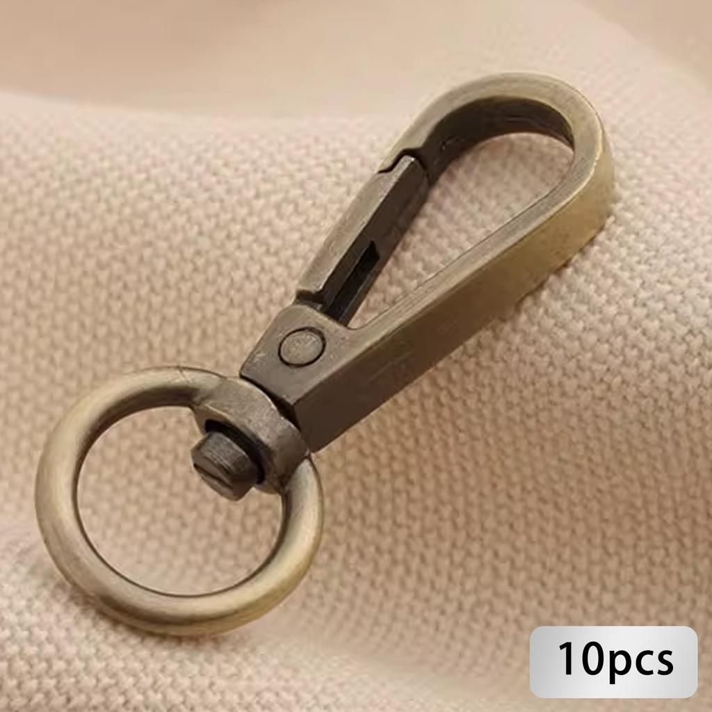 10Pcs Swivel Lobster Clasps, Classic Swivel Trigger Snap Hooks, Push Gate Snap Hook Bag Clips for Lanyard DIY Outdoor Keychain