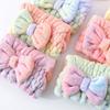 Pack of 2 Super Soft Corals Fleece Bath Cap Rainbow Gradients Fast Drying Elastic Hair Towel Wrap Turban for Women