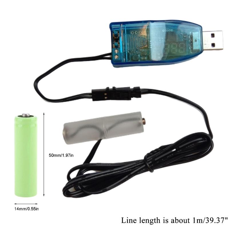 Universal 1m USB To 1.5V 3V 4.5V 6V 12V 24V AM3/AA/LR6 Dummy Battery Power Cable for Radio LED Light Fan Toy Keyboard