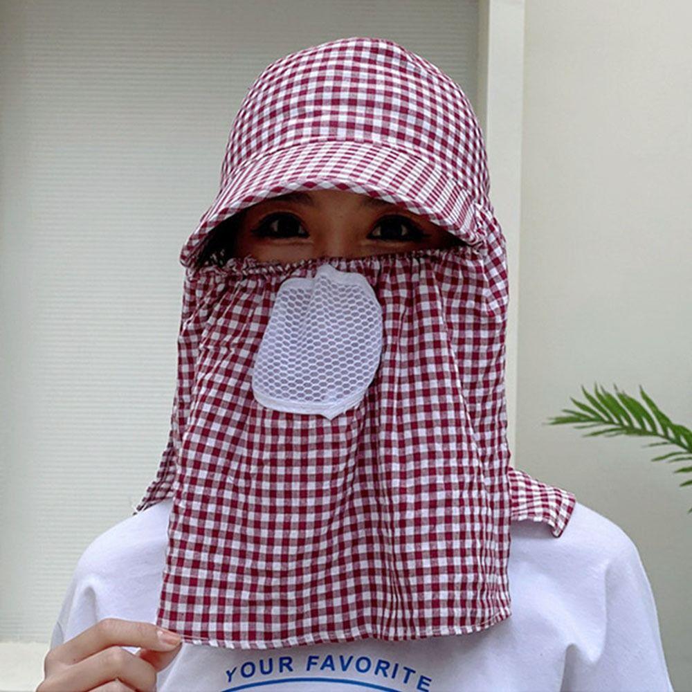 Leisure Face And Neck Outdoor Ear Flap Protective Cover Women Hats Sun Hat
