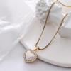 Fashionable Heart Titanium Steel Necklace: Women's Clavicle Chain, Hip Hop Style, Niche Design.