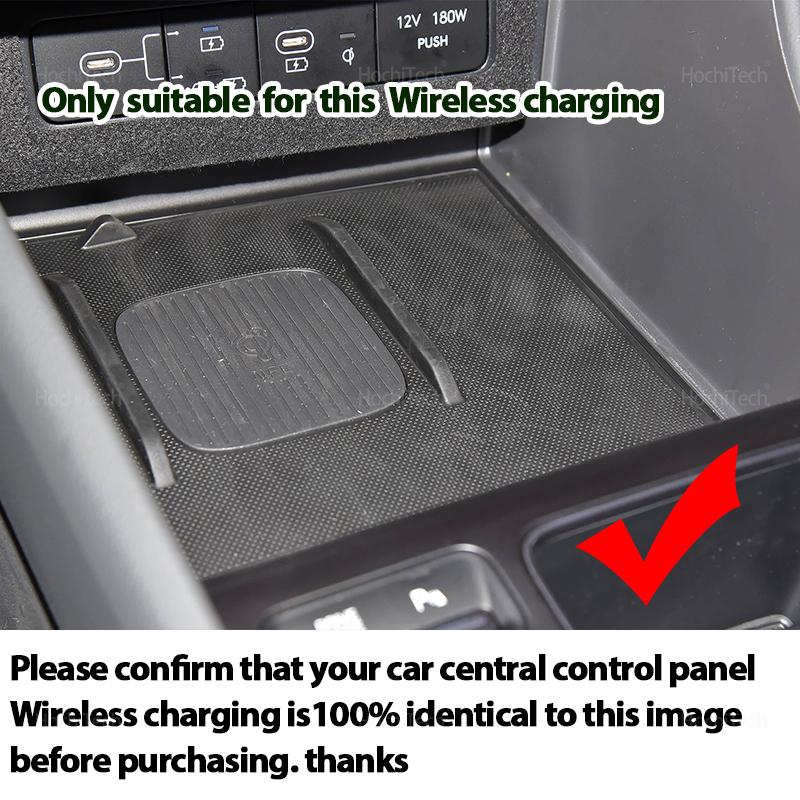 Tapis de chargement sans fil rapide automatique Rangement de voiture Chargeur sans fil léger pour téléphone pour Hyundai Sonata DN8 N-Line 11ème 2025 2025