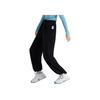 Li Ning Sportmode Serie Einfarbiges Fleece Locker Geschnittene Jogginghose Damen Unterteile Schwarz AKLRF66-1