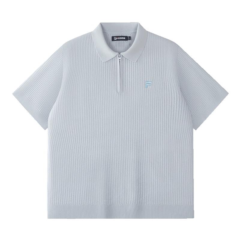 FILA FUSION Men s Knitted Short Sleeve Polo Shirt XL