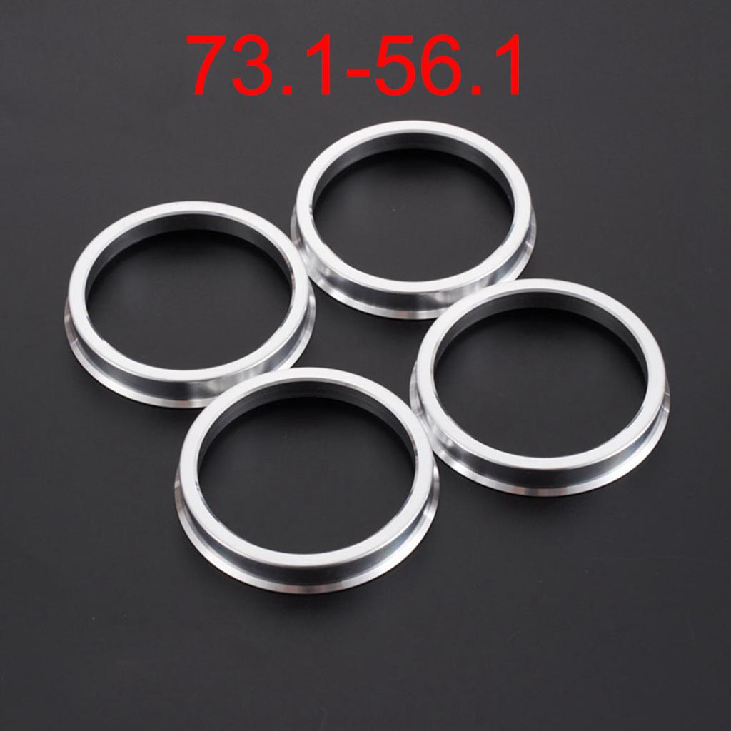4pcs Car Aluminum Alloy Wheel Hub Centric Rings center Bore 60.1-56.1/66.6-57.1/66.1-64.1/67.1-57.1/73.1-57.1/73.1-60.1