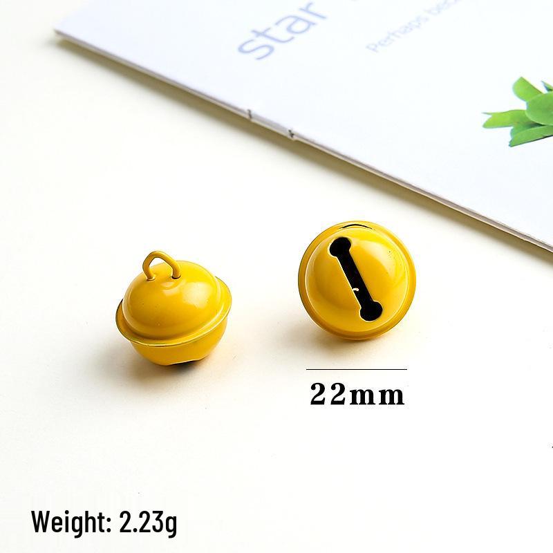 22mm Painted Candy Color Metal Bells for DIY Jewelry, Keychains, Ornaments, and Small Pet Accessories.