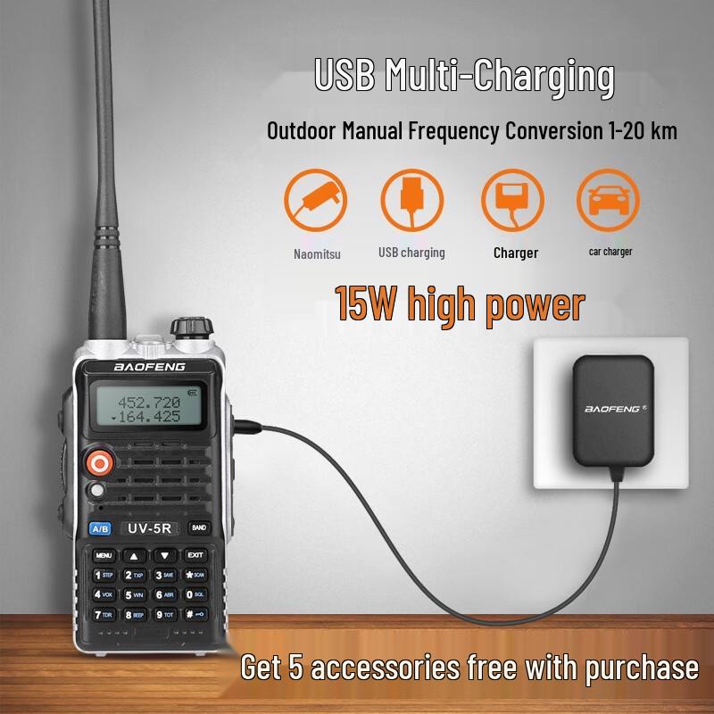 BAOFENG BF-UV5R Dual Band Waterproof Walkie-Talkie (CN Version)