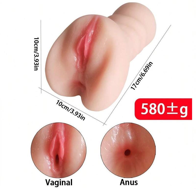 2-in-1 Male Masturbator with Realistic 3D Vagina & Tight Anal Sleeve Portable Penis Stimulator Adult Sex Toys for Men Enhanced Texture,Discreet Design