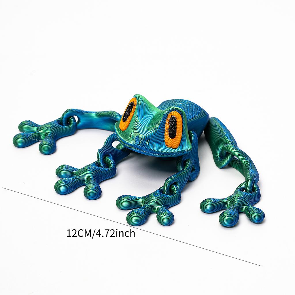 3D Printing Frog Fridge Magnets Joints Movable Tree Frog Refrigerator Magnet Desktop Ornaments Simulated Animal Model Decoration