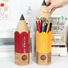 Students Pencil Shaped Pot Pen Holder Colorful Vase Pencil Container Desktop Accessory Stationery Storage Organizer Case