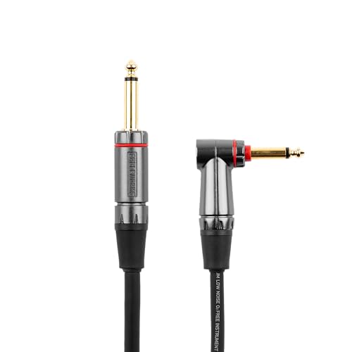 Cableworks by Gator Cases Headliner Series 10ft S/L Shielded Cable for Guitar/Bass with Mute Switch (GCWH-INS-10RAQT)