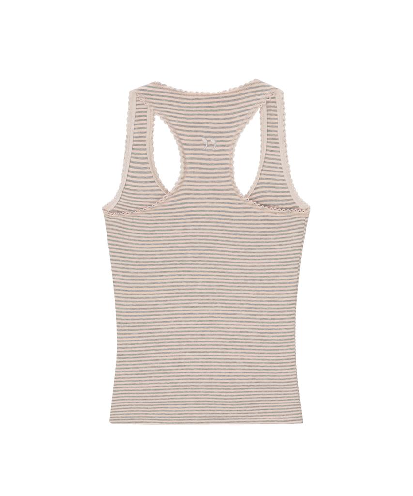 Aejeuon Ripple Stripe Sleeveless / Pink