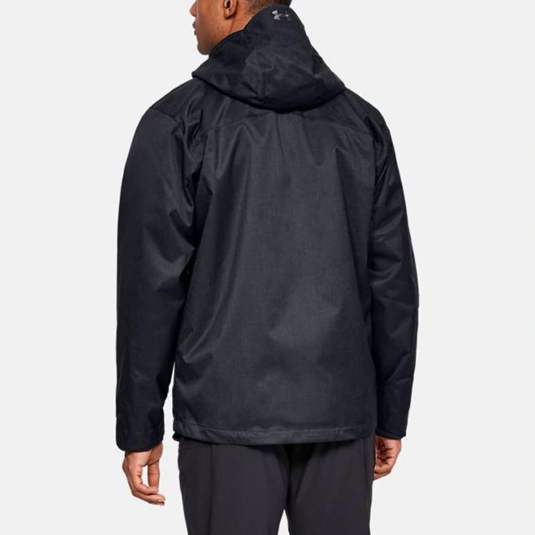 Under Armour Porter Training Running Hoodie With Warm Fleece Lining Men Jackets Black 1316018-001