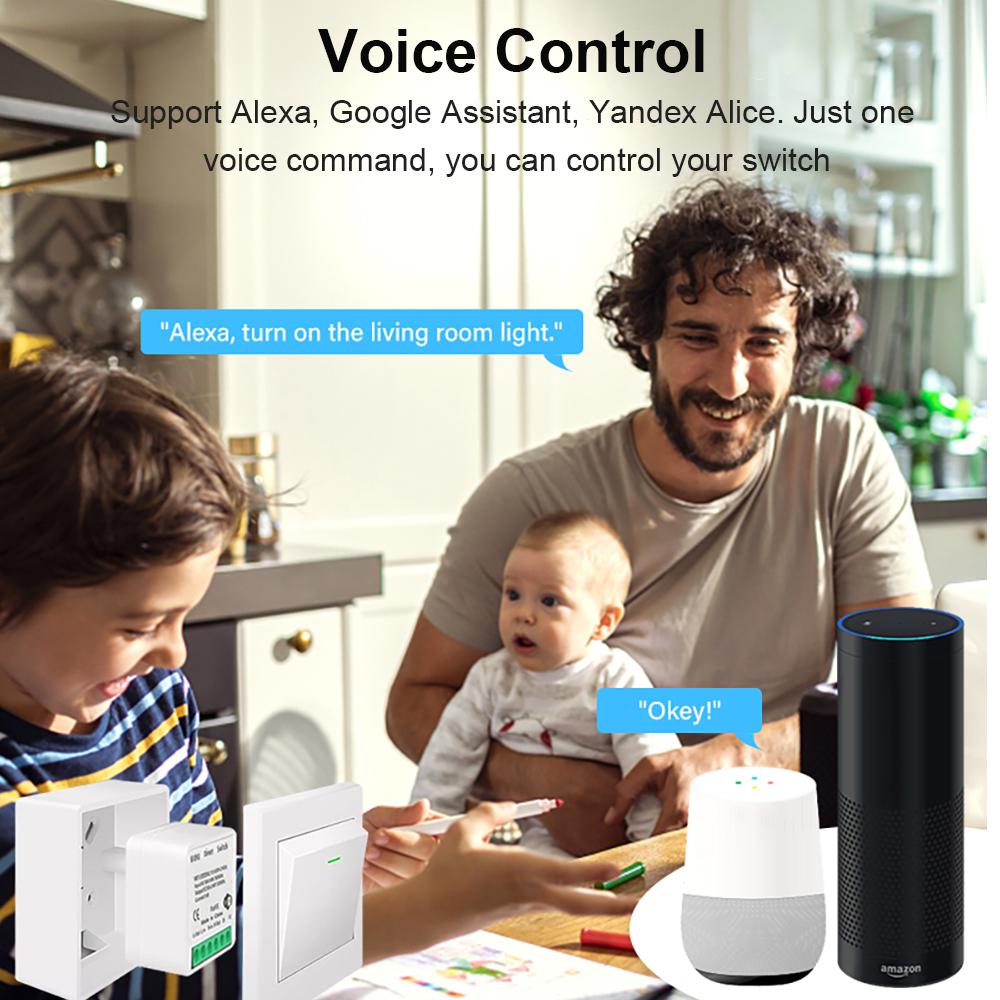 Tuya Smart Mini Switch WiFi/Zigbee Version Power Monitor 2-Way Home DIY APP Remote Timing Control Support Alexa Google Assistant