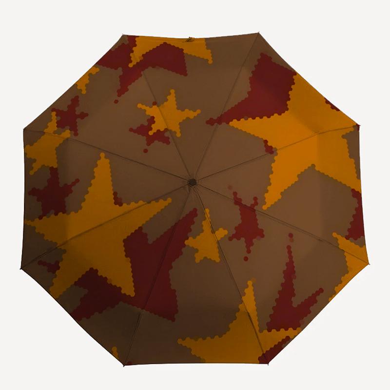 

1pc Camouflage Stars Automatic Open/Close Umbrella, Portable Folding Umbrella, Compact Travel Umbrella for, Birthday/Christmas Gift 5159