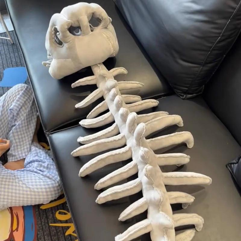 Dinosaurier-Skelett Plüschtier für Kinder mit superweichem Kurzflor für Geschenke und Sammler