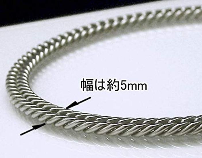 Pure Titanium Curb Chain Bracelet 5mm (17cm, Width) (Unisex) (TIT-3-B-17)