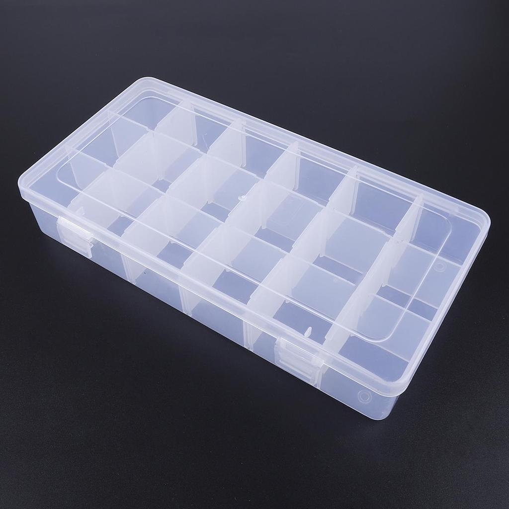 18 Compartments Adjustable Practical Storage Box Bead Ring Box Jewelry Presentation Organizer