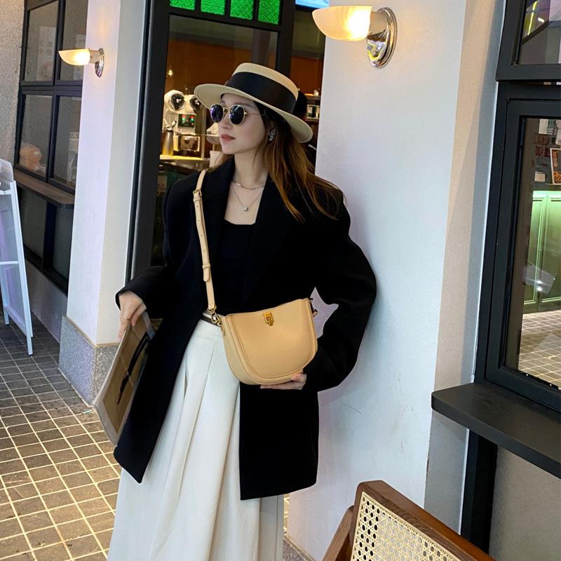 Satteltasche Damen High End Neue Echtleder Umhängetasche Leichte Luxus Textur Nische Schultertasche Damen