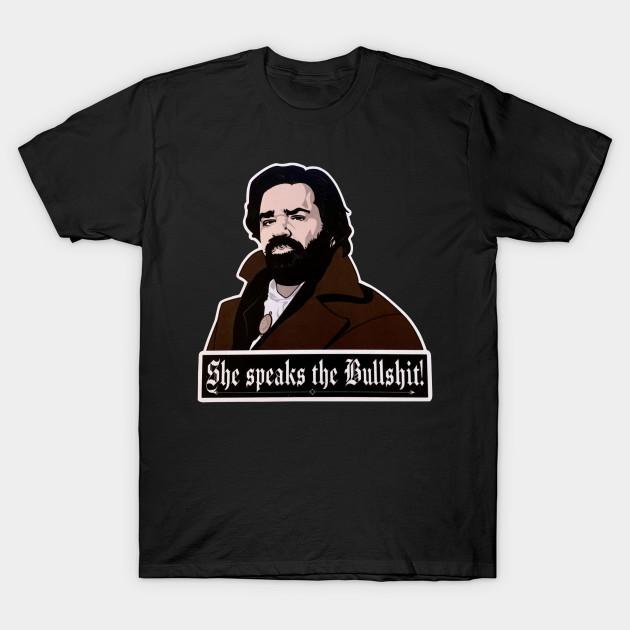 

Men Black Print T-shirt What We Do In The Shadows No-Cut Transfer Paper Print Cotton Tshirt L